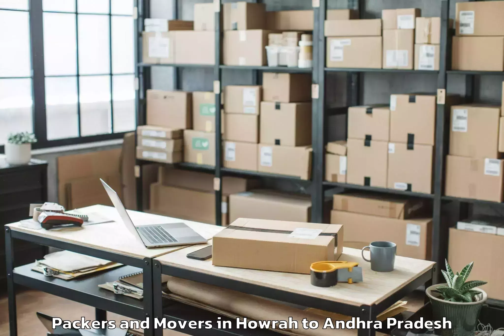 Book Howrah to Duvvur Packers And Movers